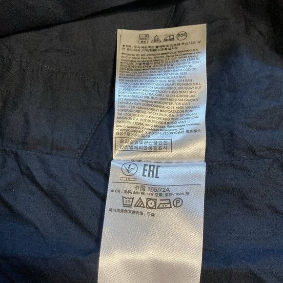 GAP Linen Nautical Navy Blue White Gray Stripes Lined Mini Skirt Womens Medium - Picture 12 of 14